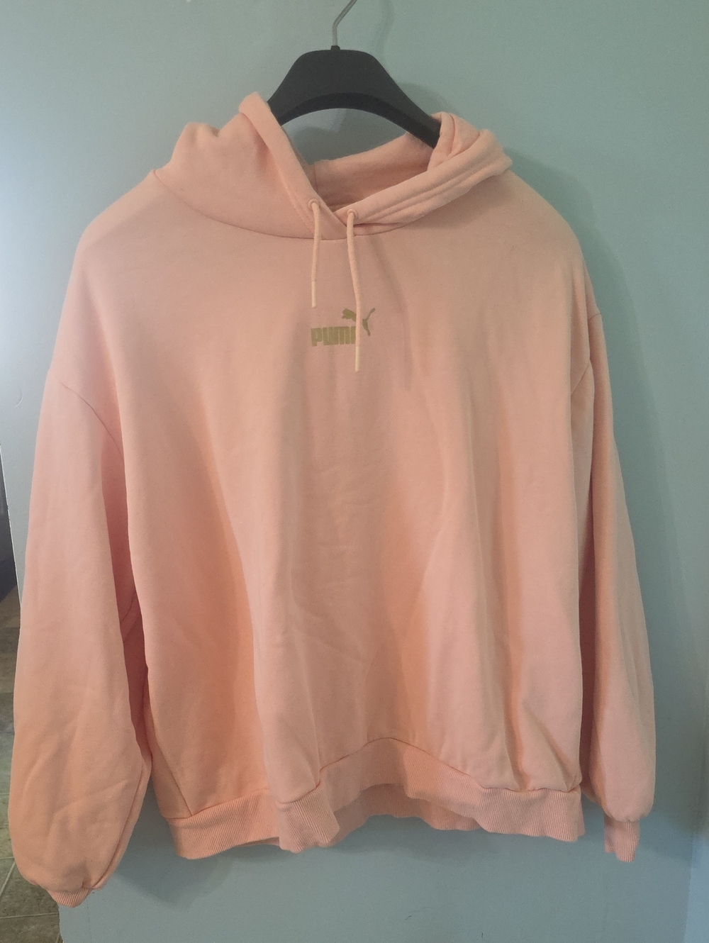 Puma Pastel Pink Pullover Hoodie with Logo